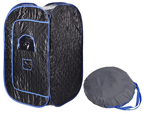 Tenda da sauna portatile a vapore, sauna personale per tutto il corpo per spa domestica, migliora la circolazione sanguigna Tenda da sauna pieghevole con scatola a vapore per uso