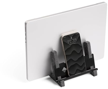 Durable - Support Ordinateur Portable Vertical Effect - pour Ordinateurs Portables 13-17 - Tablette intégrée pour Accessoires (téléphone Portable/Tablette)