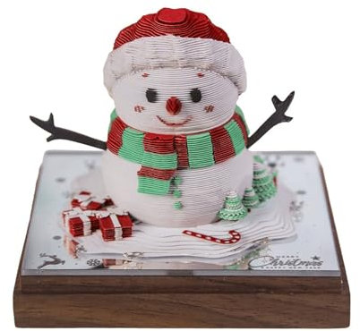 Yingbei 3D Weihnachtsbaum Notizkalender für Schreibtisch Dekoration, 3D Kalender 2025, Zeitmesser Kalender Tear Away 2025, Weihnachten Adventskalender, 3D Papierschnitzerei und handzerrissener