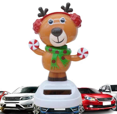 Figuras navideñas con vibración Solar: Figuras navideñas iluminadas, Decoraciones navideñas animadas | Figuras solares para Navidad, decoración navideña al Aire Libre, salón, Oficina, Regalo mágico