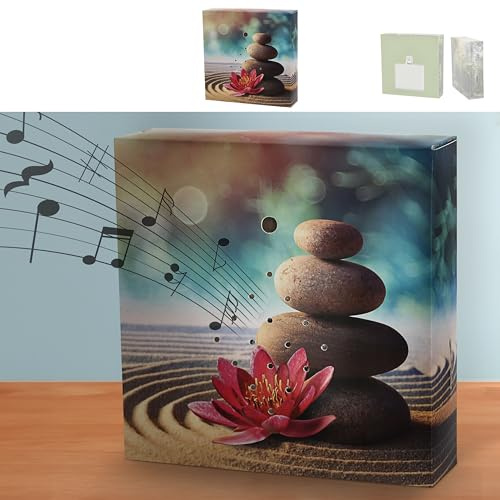 Soundbox Stones, sensore di movimento, 12 x 12 x 3,5 cm, cartone e plastica, volume del suono per meditazione regolabile (1 x Soundbox Stones)