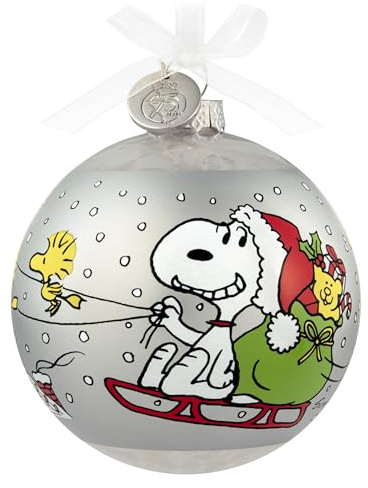 Hallmark Keepsake Weihnachtsschmuck 2025, Peanuts 75th Anniversary Special Edition, Glas, Geschenke für Peanuts-Fans