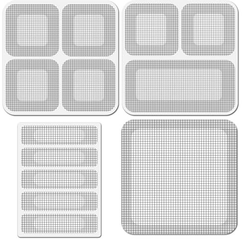 55 Stück Fliegengitter Reparatur Set, Fliegengitter Fenster Reparatur Klebeband, Insektenschutz Fliegengitter Reparatur Selbstklebender für Fenster Tür Loch Von Ausbesserung, Grau