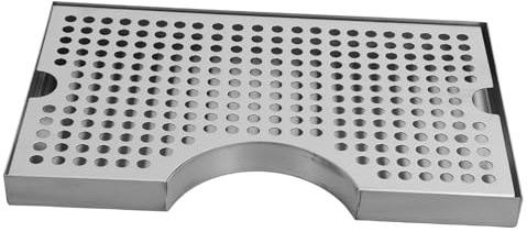 KOCKSHION Bandeja Recogegotas Para Kegerator Compatible Dispensadores De Cerveza Acero Inoxidable Antideslizante