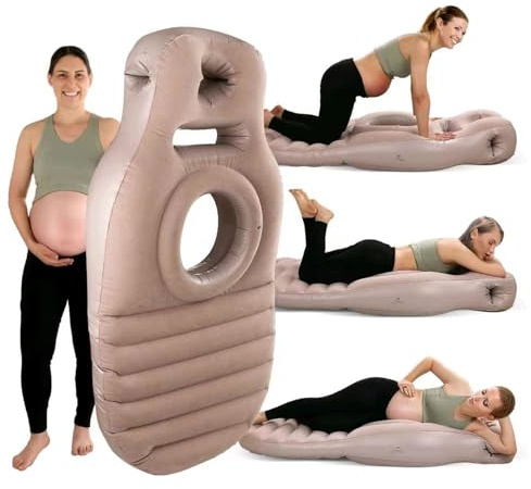 Aufblasbares Schwangerschaftskissen, Ganzkörper-Luftkissenbett for Schwangere, Schwangerschaftskissen mit Bauchloch, der beste Schlaf in Bauchlage, Kissen for Schwangere und Schwangerschaftsutensilien