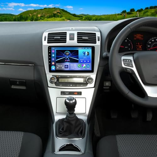 Android 13 Car Stereo for Toyota Avensis 2009-2015 2GB+32GB w/Wireless Carplay Android Auto Car Stereo GPS NAV 9 Inch Touch Screen FM/RDS Radio Receiver Support Mirror Link SWC Split Screen