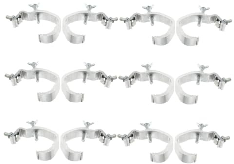 Cabilock 12pcs Aluminum Heavy Duty Lighting Clamps for Truss Sturdy Stage Hooks for Spotlights Reliable Performance Lighting Accessories for Weddings Concerts and Events
