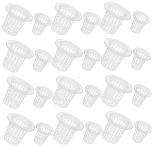 ROMISBABA 60 pièces Panier de Culture Hydroponique Plastique Résistant pour Germination et Contrôle des Racines Bacs de Plantation pour Jardin Balcon et Pépinière