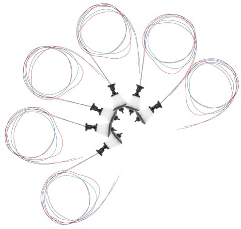 SOIMISS 6 pezzi Mini Lampioni Stradali Elettrici Neri in Abs per Decorazioni Miniature Facili da Assemblare Modellini Stabili per Paesaggi in Miniatura e Tavoli di Sabbia