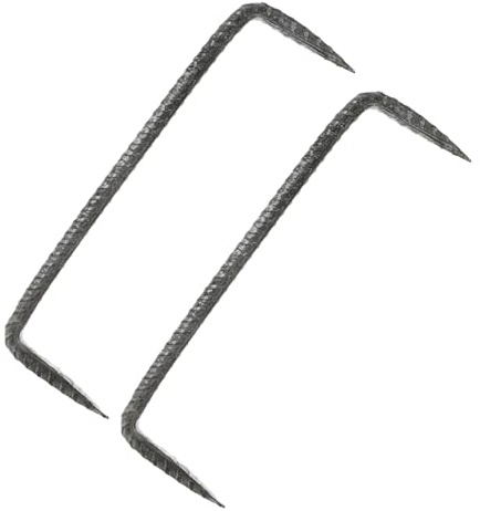 SHINEOFI Clous de Menuiserie en Acier Double Pointe 2pcs, Fixations Robustes pour Travail du Bois, pour Construction et Réparation