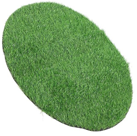 HOODANCOS Erba Artificiale per Esterni 2,5 Cm, Tappeto Erboso Verde Rotondo 100 Cm Diametro per Coperchio Tombino, Prato Sintetico Decorativo per Giardino, Patio e Area Giochi per Animali