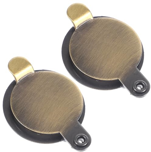 Ciieeo Cubierta de Mirilla para Puerta Interior 16 Mm de Cobre Antiguo, Protección de Privacidad para Mirilla de Apartamento, Accesorio para Herrajes de Puertas, Pack 2 Unidades