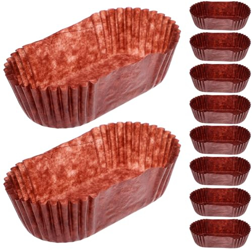 Toyvian 1000Pcs Oval Paper Cupcake Cups Oval Dessert Liners Oil-Proof Multi-Purpose Food-Grade Safety Paper Baking Cups with Smooth Surface Boat Shape for Restaurants and Festive Parties