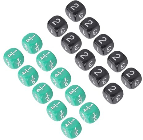 Cocoarm Set di Dadi a 6 Facce Set di Dadi in Plastica 20 Pezzi 16 X 16 X Mm Verde per Giochi da Tavolo Attività Matematiche Aule e Serate di Giochi in Famiglia