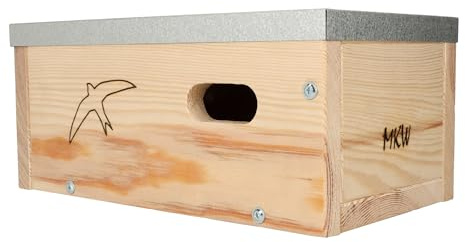 Mauersegler Typ EINFACH DIY MKW - Stabiler nisthaus für Wildvögel und Gartenvögel - Vogelhaus aus Nadelholz - Wetterfest