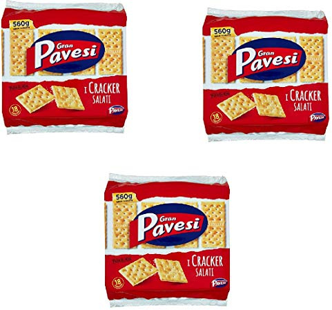 Barilla 3xGran Pavesi Salted Crackers/Biscuits 560g