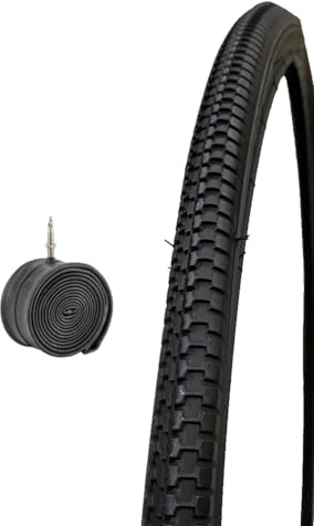 Pneu 1 Noir + 1 Camer pour vélo vélo City Bike Route 27 x 1 1/4 (32 – 630)