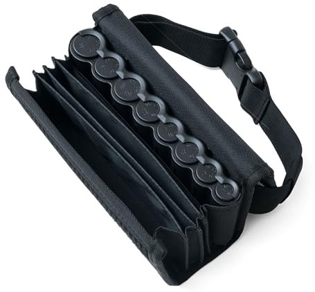 Securina24 Kellnertasche Kellnerbörse mit 8 Fach Euro - Geldwechsler - Tragegurt (schwarz)