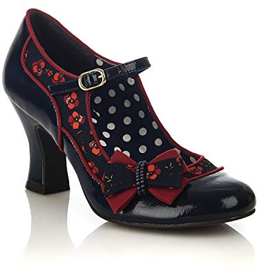 Ladies Ruby Shoo Camilla Navy Vegan Friendly Shoes 09210-UK 8 (EU 41)