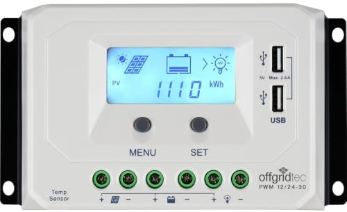 Offgridtec® PWM Pro Laderegler 12V/24V 30A USB