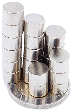 Brudazon | 35 Scheiben-Magnete 8x6mm | N52 Güteklasse - Neodym-Magnete | Ideal für Modellbau, Foto, Whiteboard, Werkstatt, Kühlschrank | Magnetscheibe