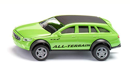 siku 2349, Mercedes-Benz E-Klasse All-Terrain 4 x 4², 1:50, Metall/Kunststoff, Grün, Spielzeugauto für Kinder, Anhängerkupplung und öffenbare Motorhaube