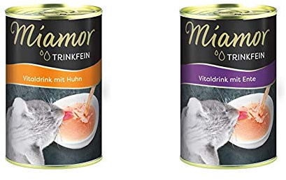 Miamor Trinkfein Vitaldrink 24x135ml, 1er Pack (1 x 135 Grams) & Trinkfein- Vitaldrink mit Ente, 24er Pack (24 x 135 g)