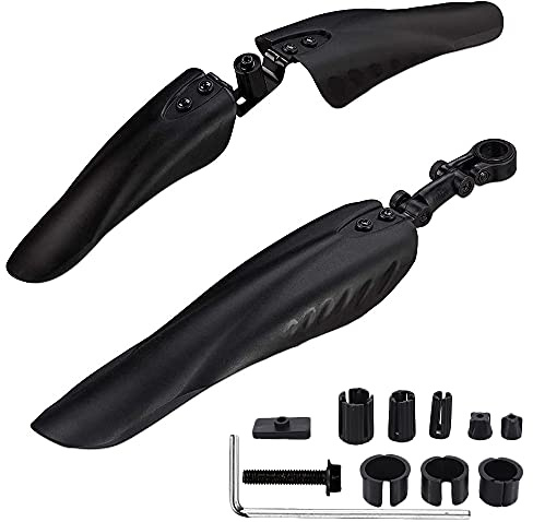 ePicsoa Fahrrad-Schutzblech-Set, Fahrrad-Schutzbleche, universell, volle Abdeckung, dick, breit, Kotflügel-Set, vorne und hinten, tragbar, verstellbar, für Mountainbike, Rennrad