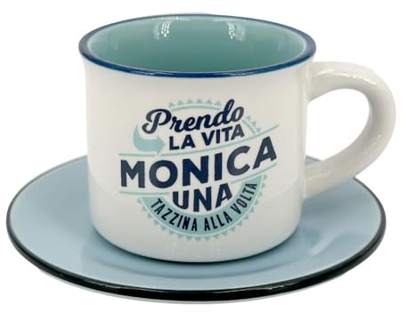 Clearco TAZZINA DA CAFFE' PERSONALIZZATA CON PIATTINO - MONICA