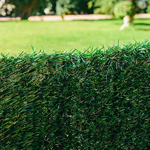 Mugar- Seto Artificial IGNIFUGO para ocultación de jardín, de 30 o 36 Varillas- Cañizo ocultación. (30 Varillas, 1x3m)