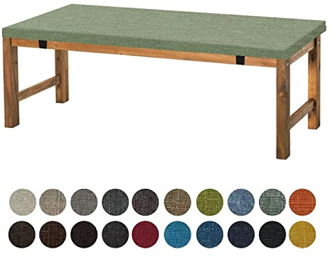 Aselbia Bankauflage Sitzkissen 120X35X5CM,Waschbare Rutschfestes Bankkissen Sitzauflage Bequeme Bankpolster für Bank, Fensterbank, Gartenmöbel, Terrasse, Drinnen,Achat Grün