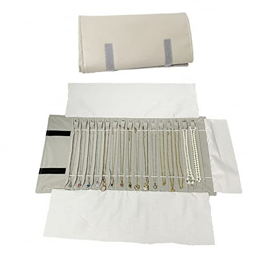 Borsa a Rullo per Organizer per Gioielli, Rotolo Pieghevole per Gioielliere Grande Capacità e Pratico Portatile,per Più Collane, Braccialetti