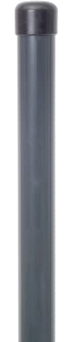 Alberts 617592 Poteau de clôture Fix-Clip Pro | Fixation avec Ancres à enfoncer | Phosphaté Zinc, plastifié Anthracite (RAL 7016) | Longueur 2000 mm | Ø des Colliers 34 mm