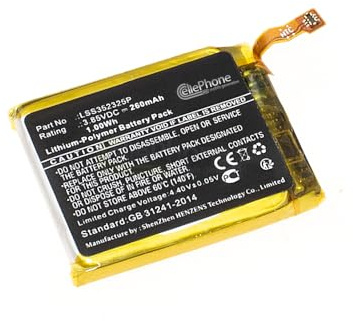 cellePhone Akku Li-Polymer kompatibel mit Fitbit Versa 3 (Ersatz für LSS352325P)