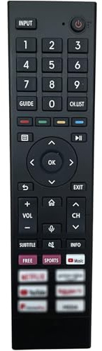 for Hisense Remote Control ERF3A80 for Hisense TV Remote Control 4K UHD TV | for Hisense TV Remote ERF3A80,Remote Control for Hisense TV 75A6G 75A6GTUK 65A6GTUK 43A6GTUK 50A6GTUK 55A6GTUK 43A6G 50A6