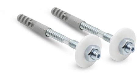 DOJA Barcelona | Tornillos de Fijacion para Lavabo | M8x100 | Pack 2 | Fijacion Lavabo | Tornillos Sujetar Lavabo | Tacos Sujeción Lavabo, Fijacion Inodoro, Sujecion Cisterna Baño, Recambios, Vater