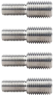 Adaptador roscado métrico de reducción de M8 x 20 a M10 x 20, 4 pernos roscados de doble extremo en acero inoxidable para construcción, muebles, automóviles