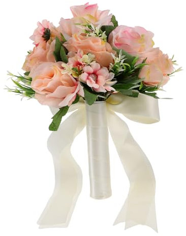 STOBAZA Künstliche Rose Hängende Hochzeitsstrauß Brautstrauß für Hochzeitsfeier Handwerkskunst