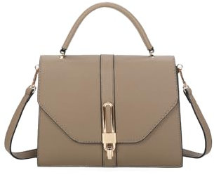 QUEEN HELENA Petit sac à main avec bandoulière amovible élégant femme M2003, Kaki