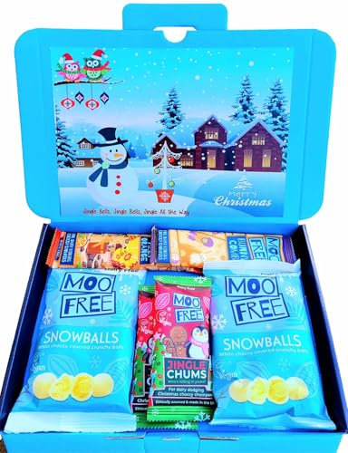 Vegan Christmas Chocolate Selection Hamper Gift Box | Free From, Gluten Free, Dairy Free, Lactose Free, Egg Free, Nut Free, Vegan & Vegetarian | Hamper Exclusive To INTERGALACTIC SWEETS