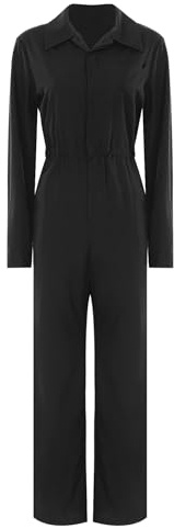 Jugaoge Damen Arbeitsoverall Langarm Coverall Baumwolle Overall Elastische Taille Arbeitsanzug Schutzanzug Halloween Horror Outfit