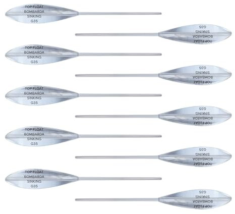 PRO FILSTAR Top Float Sbirolino Sinking Set Transparent 10 x 35g - Zargan & Forellen Angeln Zubehör - Meeresangeln - Spirolino Sinkend - Angelzubehör - Long Cast Fishing Sport Set - Gewichte Angelset