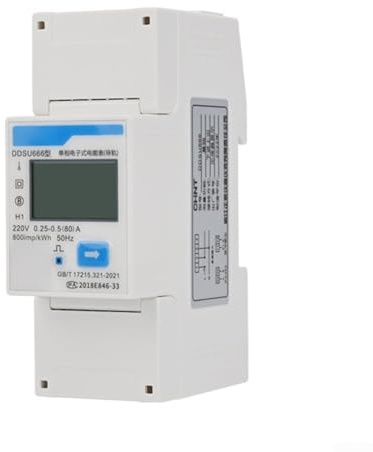 ZYWUOY Smart Energy Meter, DDSU666 Stromzähler Einphasenschiene DIN RS485, elektrischer Stromzähler, für Photovoltaik und Stromabrechnung