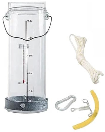 ZGFOZJGC Wasserprobenehmer-Probenahme-Schöpflöffelsystem mit Gegengewicht, Kunststoff-Schöpfkelle, Pendelbecher-Probenehmer zur Umweltüberwachung (Größe: 2 l)