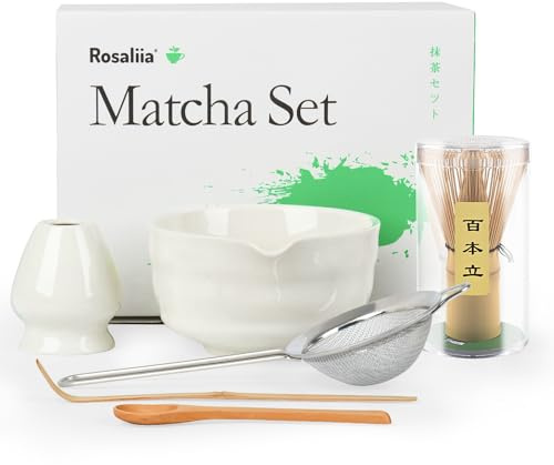 Matcha-Schneebesen-Set – Japanisches Matcha-Tee-Set für den Haushalt für Teeliebhaber (White)