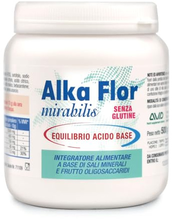 AVD REFORM | Alka Flor Mirabilis - Alcalinizzante con sali minerali, supporto digestivo e ideale per sportivi - 500 g - Prodotto in Italia