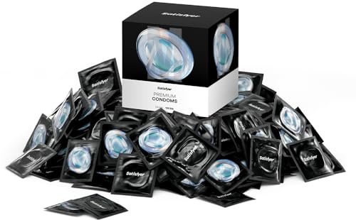 Satisfyer Kondome Männer M | 100 Stück | 53 mm | Gefühlsecht & dünn mit befeuchteter Oberfläche | mit Reservoir | geprüft & zuverlässig | Hautfreundlich & geruchsneutral