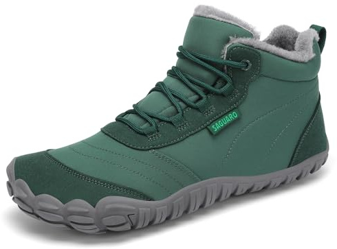 SAGUARO Winter Barfußschuhe Warm Gefüttert Winterschuhe für Damen Herren,EU Gr.36-48