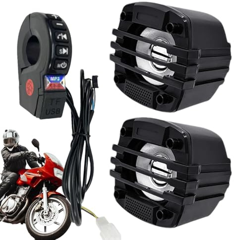 Motorcycle System System audio -Fi audio con altoparlanti -Warbar | Amplificatore radio robusto con suono -fi, radio moto per incrociatori, tour e biciclette sportive, Musicanla