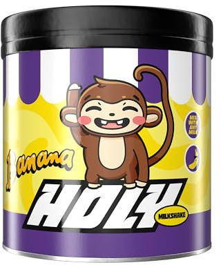 HOLY Milkshake Pulver 'Banana' – 50 Portionen Bananen Milkshake im Vorratspack - Zuckerfrei, koffeinfrei, kalorienarm & vegan - Mit Vitaminen B, C & D und 100% natürlichen Aromen